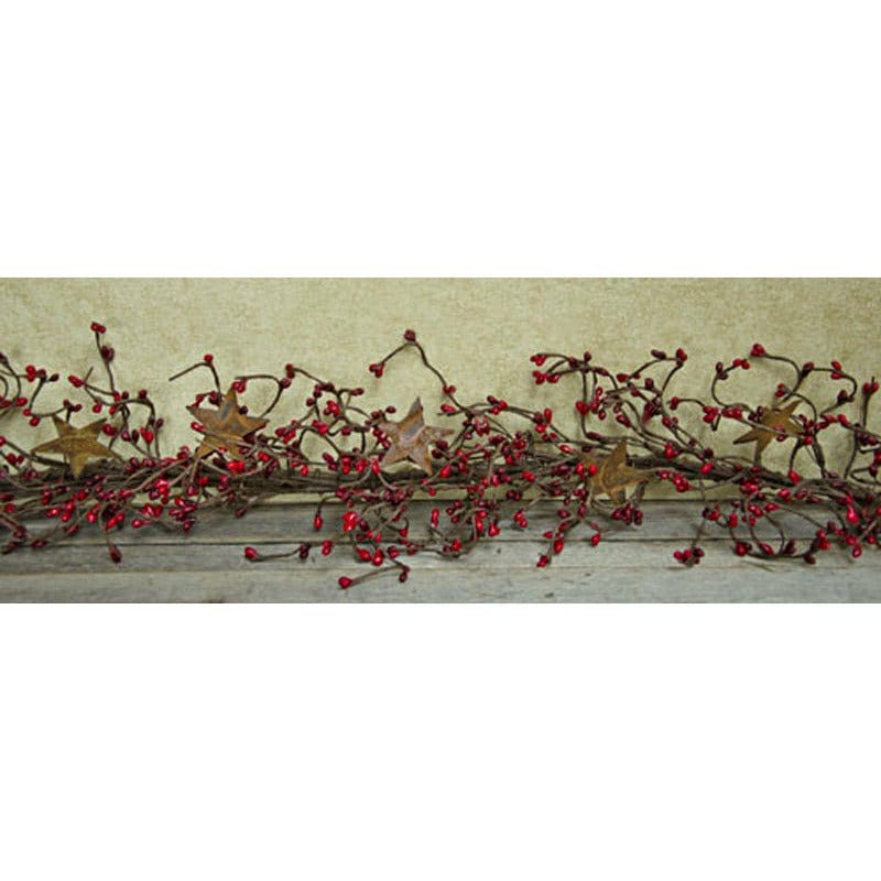 Pip Berry With Stars - Red & Burgundy Garland-Craft Wholesalers-The Village Merchant