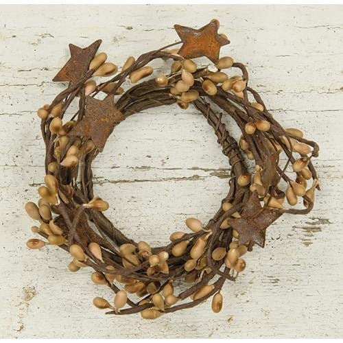 Pip Berry With Stars - Teastain Candle / Napkin Ring 2" Inner Diameter-Craft Wholesalers-The Village Merchant