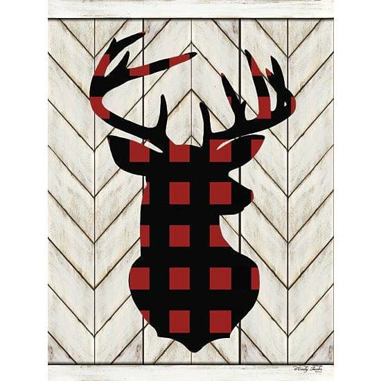 Penny Lane Publishing Plaid Deer By Cindy Jacobs Art Print - 12 X 16