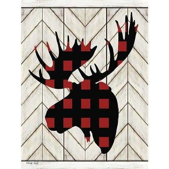 Plaid Moose By Cindy Jacobs Art Print - 12 X 16-Penny Lane Publishing-The Village Merchant