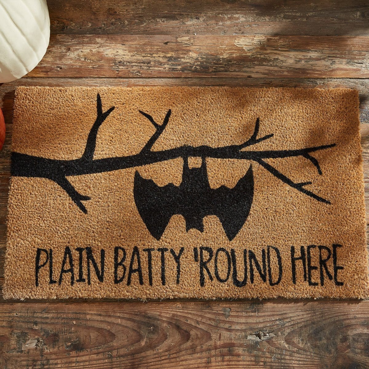 Plain Batty 'Round Here Doormat-Park Designs-The Village Merchant