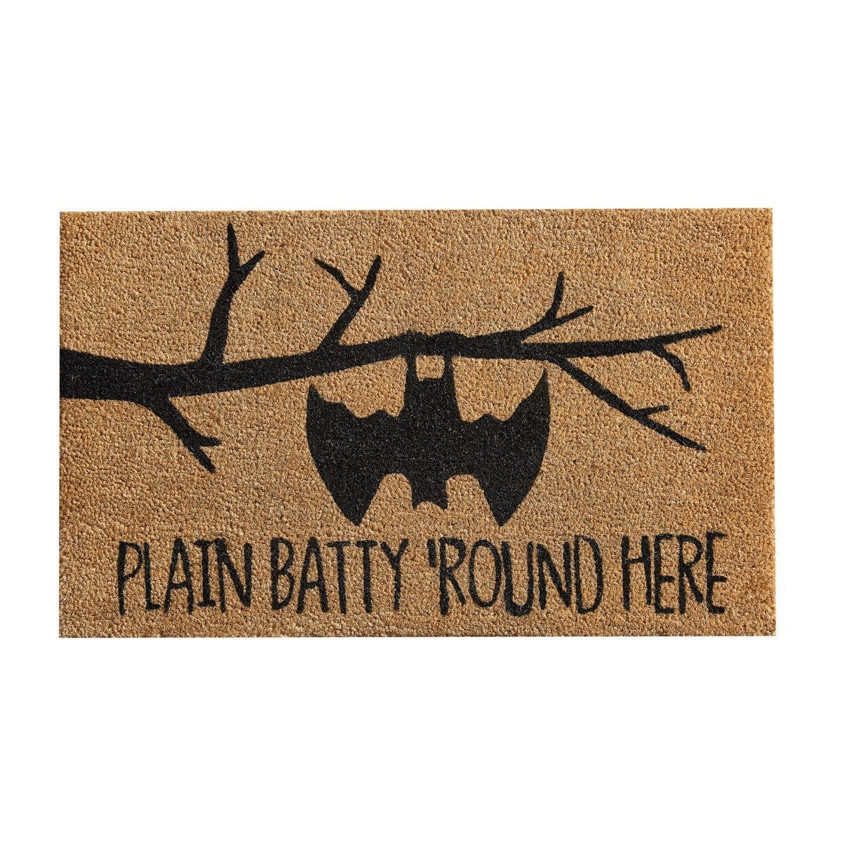 Plain Batty 'Round Here Doormat-Park Designs-The Village Merchant