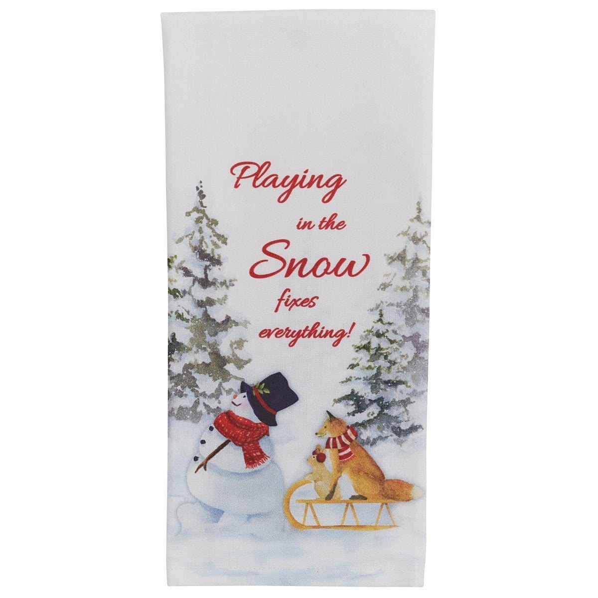 Playing in the Snow Fixes Everything Decorative Towel-Park Designs-The Village Merchant