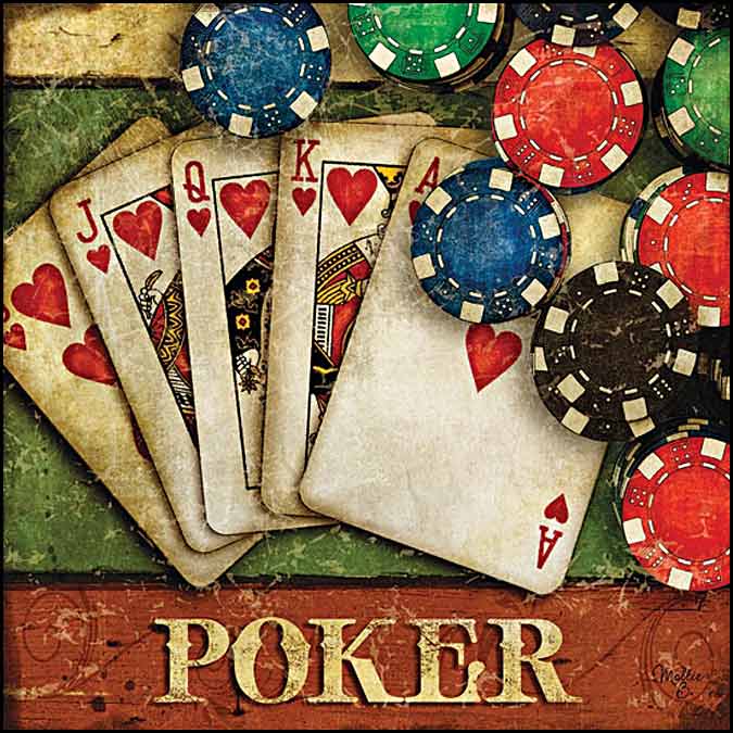 Poker By Mollie B Right Art Print - 18 X 18-Penny Lane Publishing-The Village Merchant