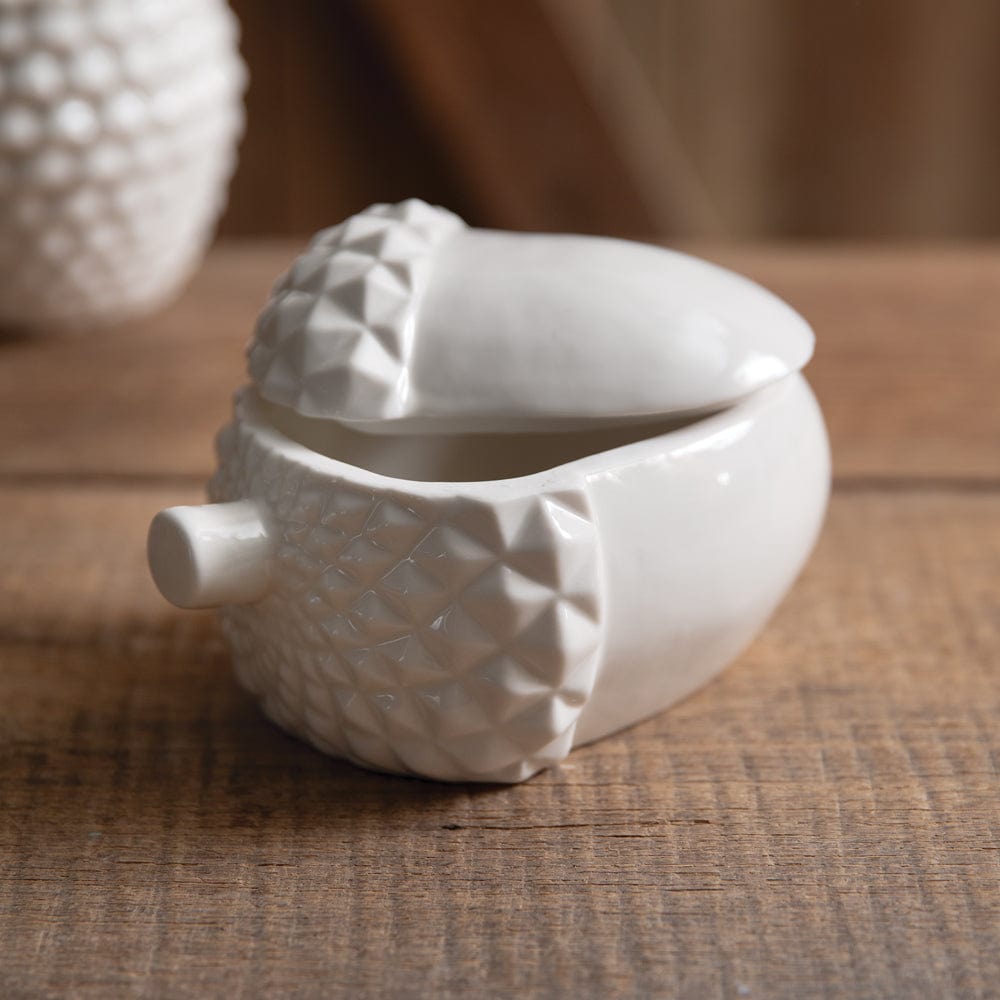 Porcelain Acorn Jar Container