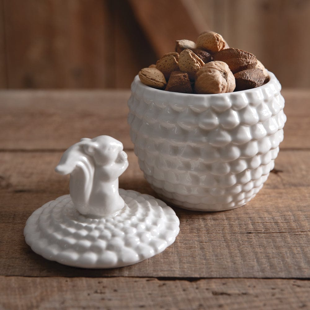 Porcelain Squirrel Container