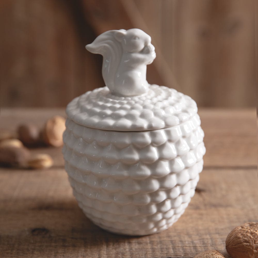 Porcelain Squirrel Container