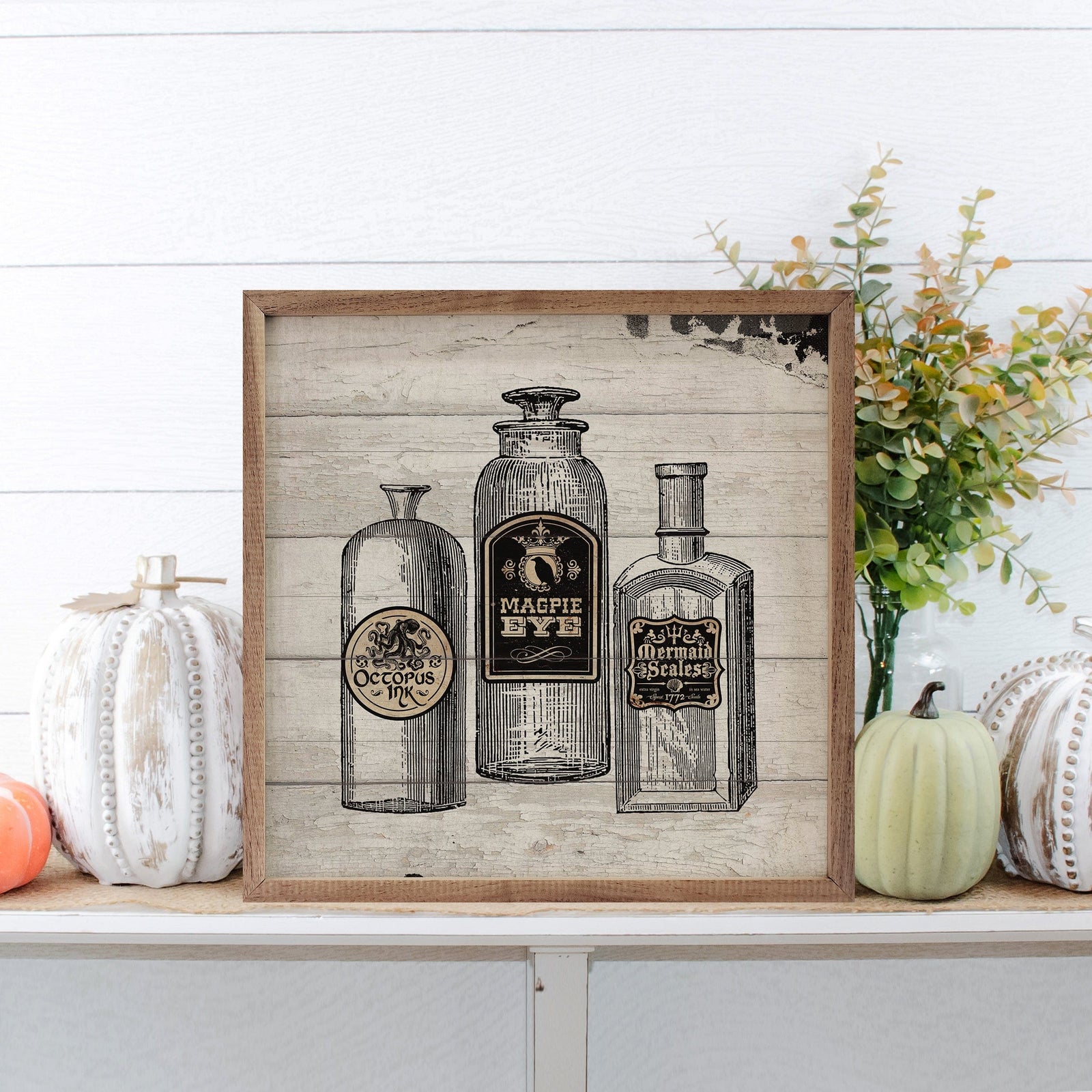 Kendrick Home Walnut Frames 4x4 Potions Whitewash