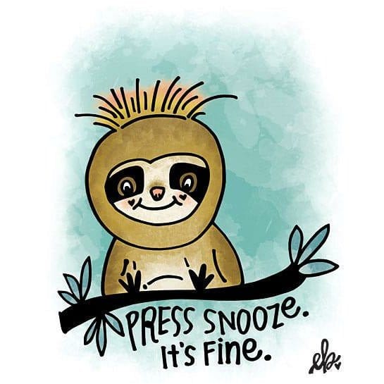 Penny Lane Publishing Press Snooze By Erin Barrett Art Print - 12 X 12