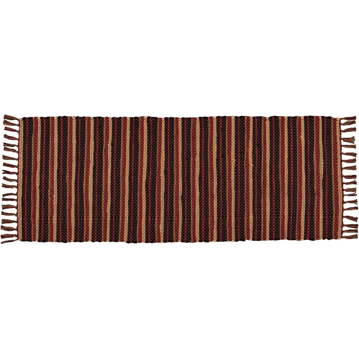 Primitive Country Rag Rug 24" x 72" Runner-Park Designs-The Village Merchant