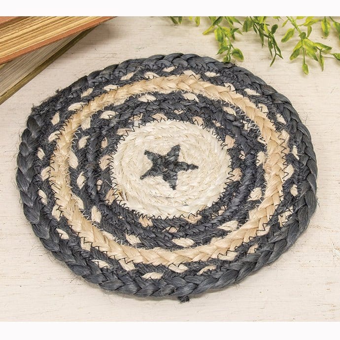 Primitive Pewter Star Braided Trivet Round-Craft Wholesalers-The Village Merchant
