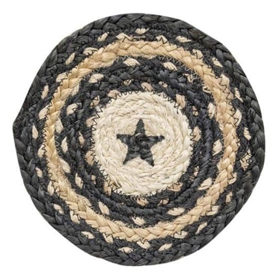 Primitive Pewter Star Braided Trivet Round-Craft Wholesalers-The Village Merchant