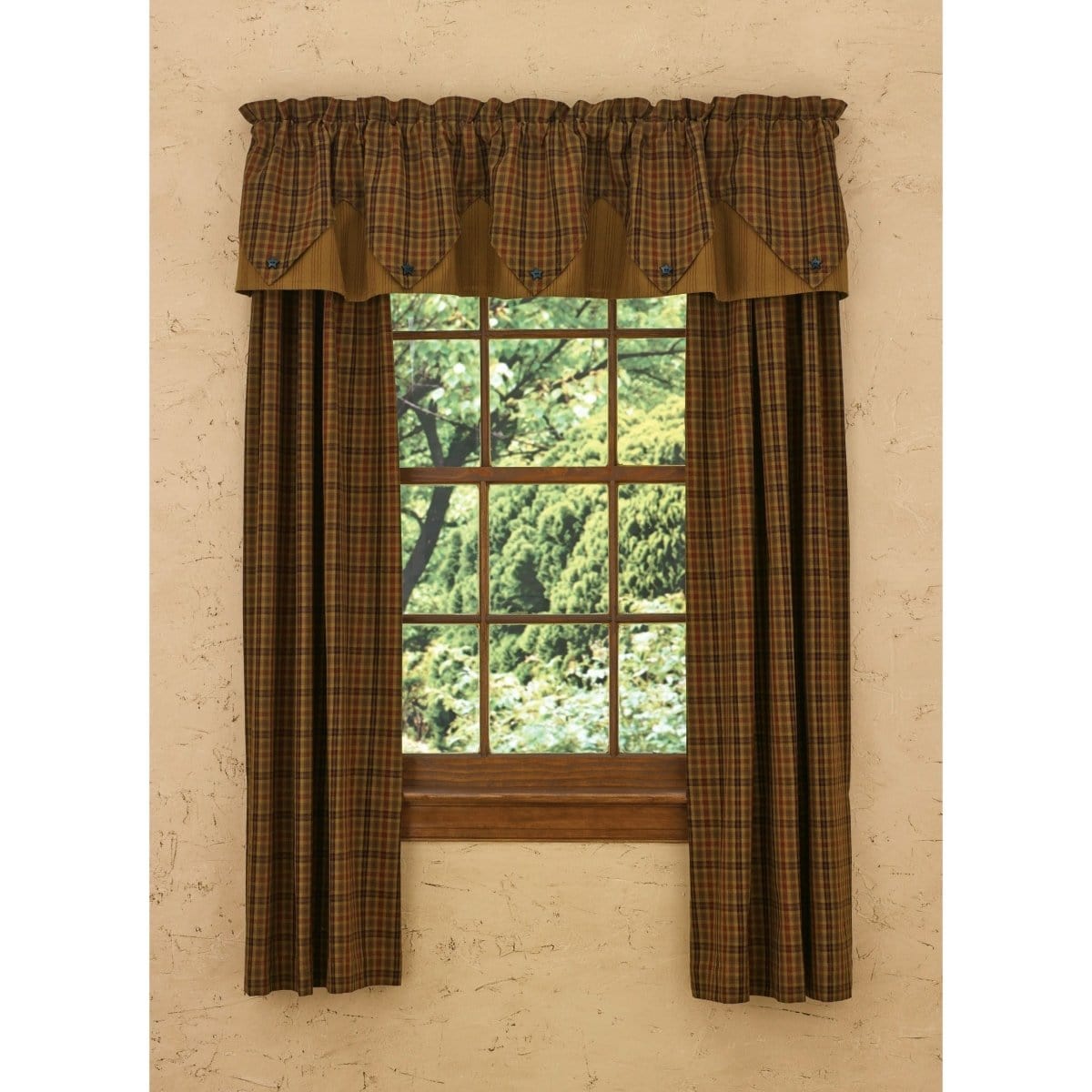 Primitive Spice Point Valance Lined-Park Designs-The Village Merchant