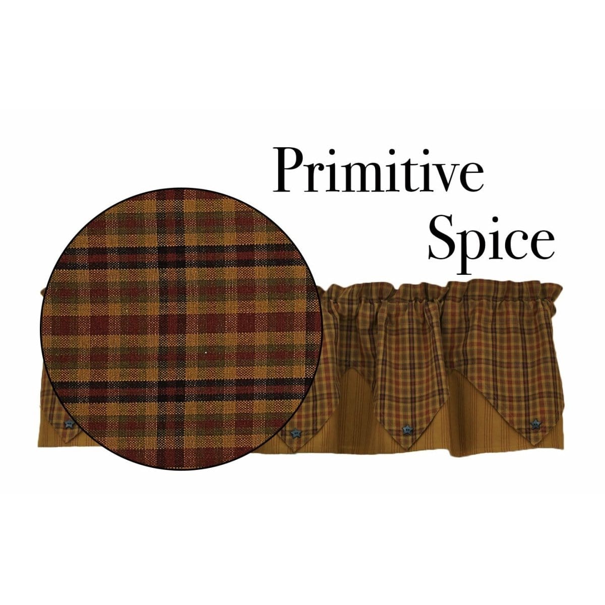 Primitive Spice Point Valance Lined-Park Designs-The Village Merchant