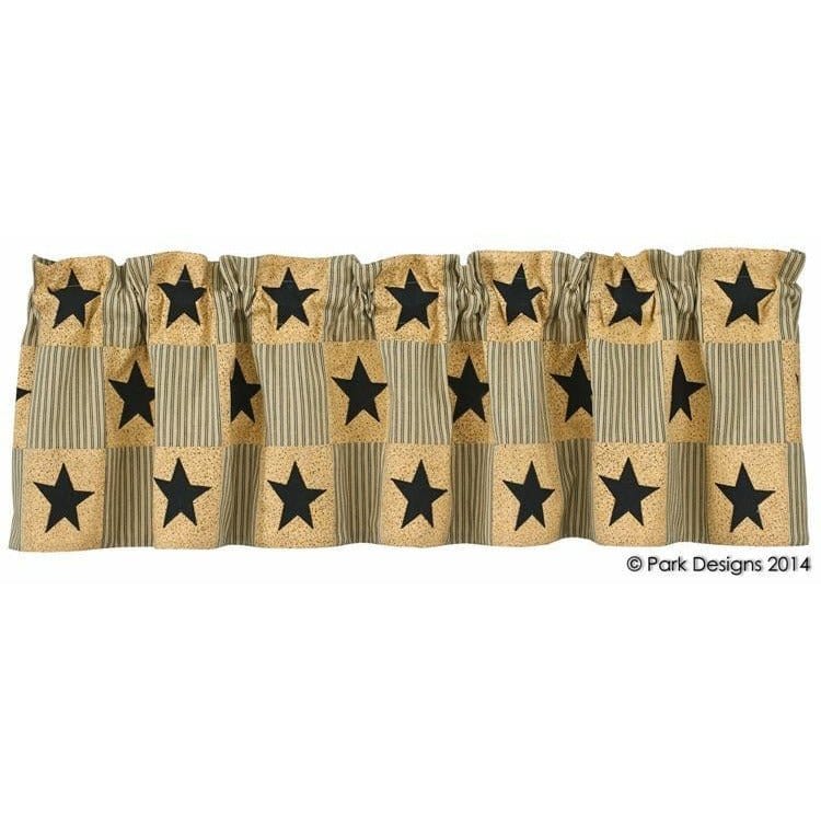 Primitive Star Valance Lined-Park Designs-The Village Merchant