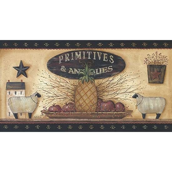 Primitives &amp; Antiques Shelf By Pam Britton Art Print - 16 X 30-Penny Lane Publishing-The Village Merchant