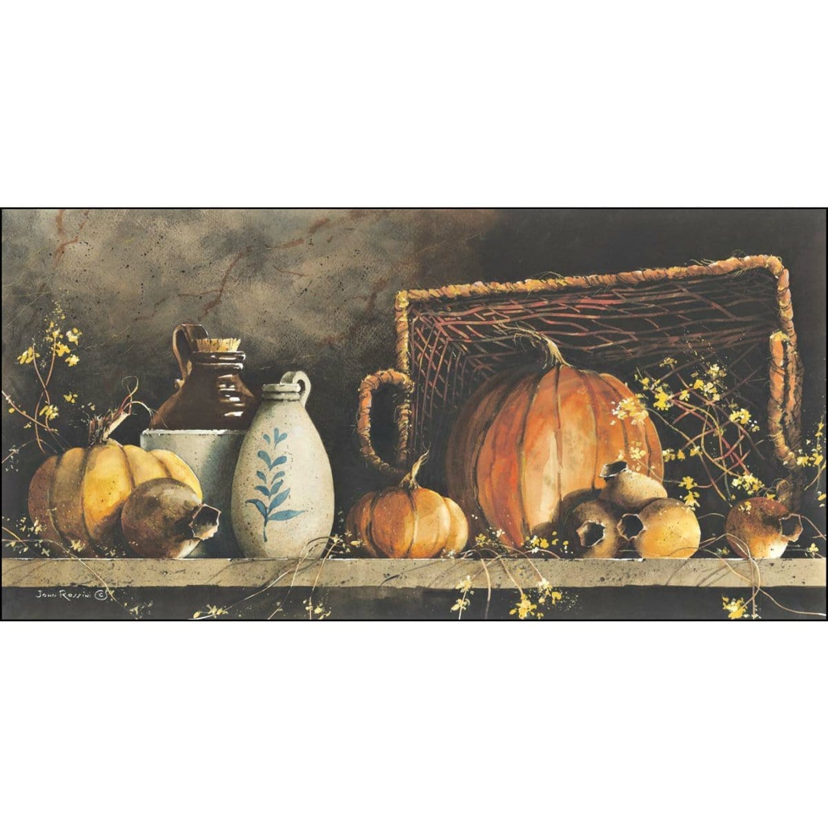 Pumpkin And Pods By John Rossini Art Print - 16 X 34-Penny Lane Publishing-The Village Merchant