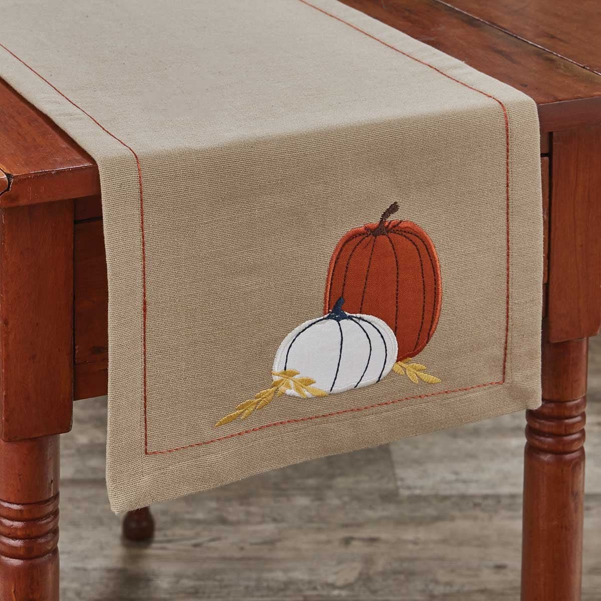 pumpkins appliqued Table Runner 54&quot; Long-Park Designs-The Village Merchant