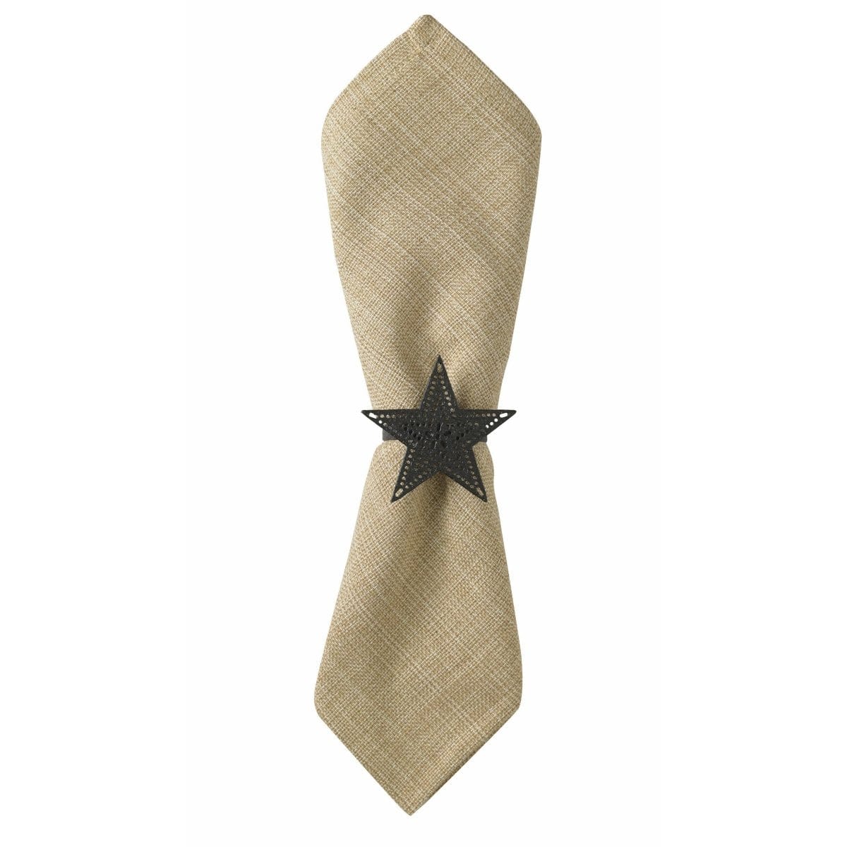 Punched Tin Star In Black Napkin Ring-Park Designs-The Village Merchant