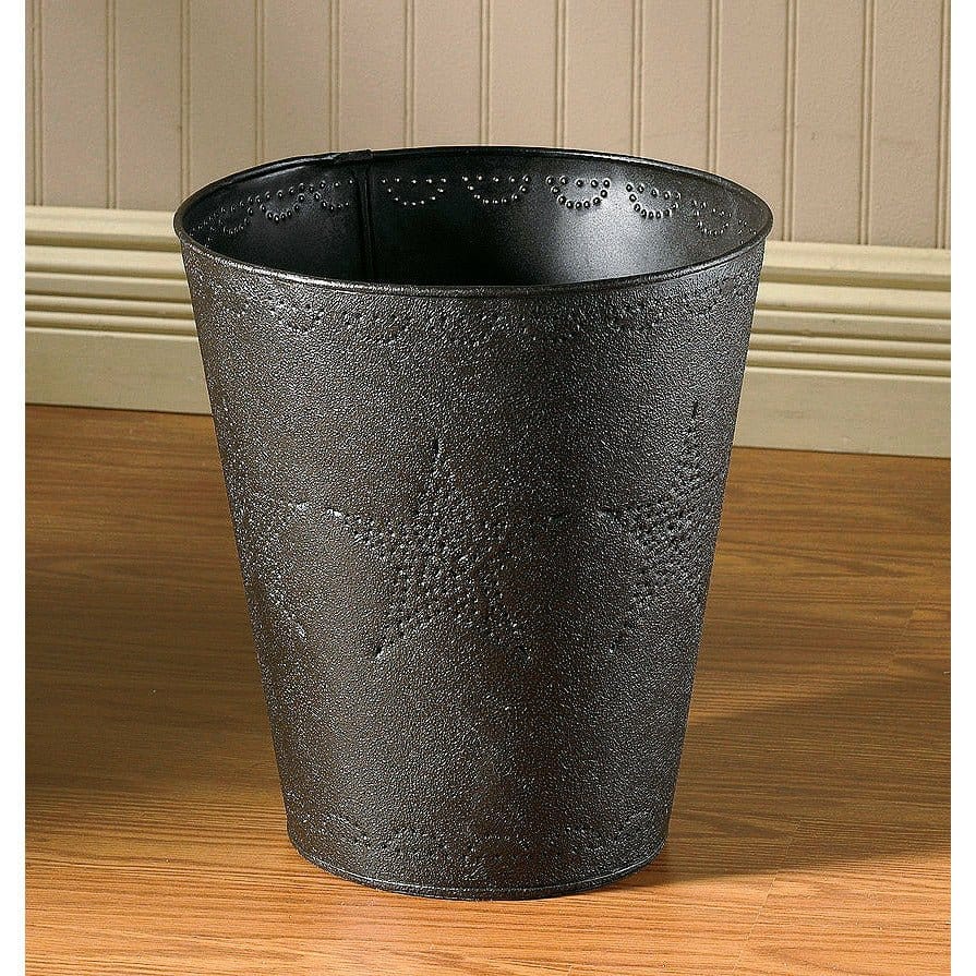 Punched Tin Star In Black Waste Basket-Park Designs-The Village Merchant