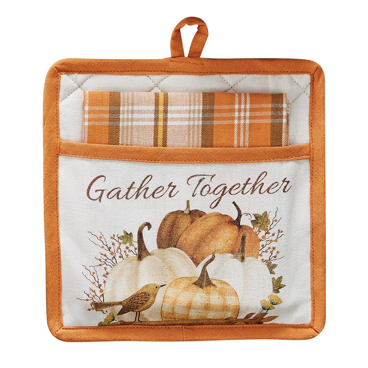 Punkin' Patch Gather Together Pocket Potholder & Dishtowel Set 2 Piece Set-Park Designs-The Village Merchant
