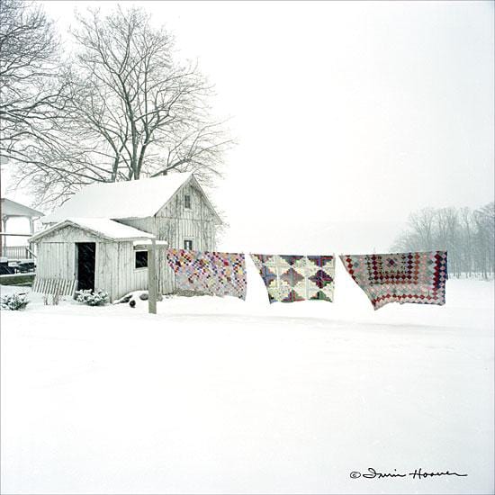 Quilt In Snow By Irvin Hoover Art Print - 12 X 12-Penny Lane Publishing-The Village Merchant