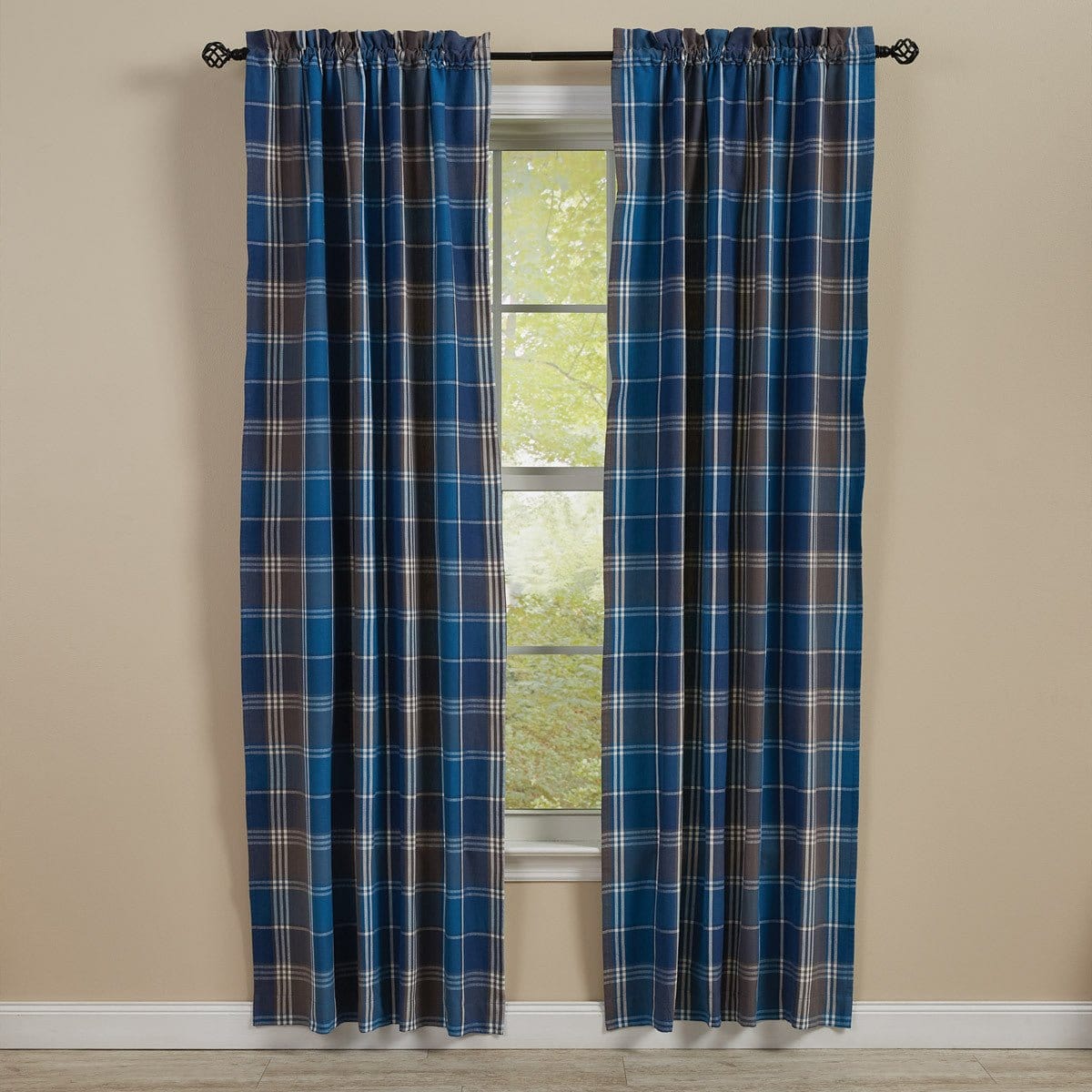 Rainy Lake Panel Pair With Tie Backs 84' Long Lined-Park Designs-The Village Merchant