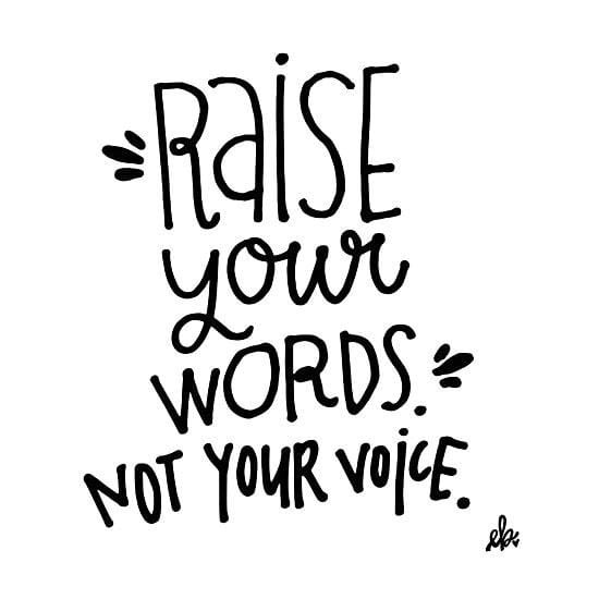 Raise Your Words By Erin Barrett Art Print - 12 X 12-Penny Lane Publishing-The Village Merchant