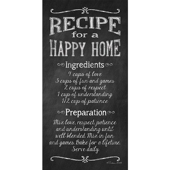 Recipe For A Happy Home By Susan Ball Art Print - 9 X 18-Penny Lane Publishing-The Village Merchant