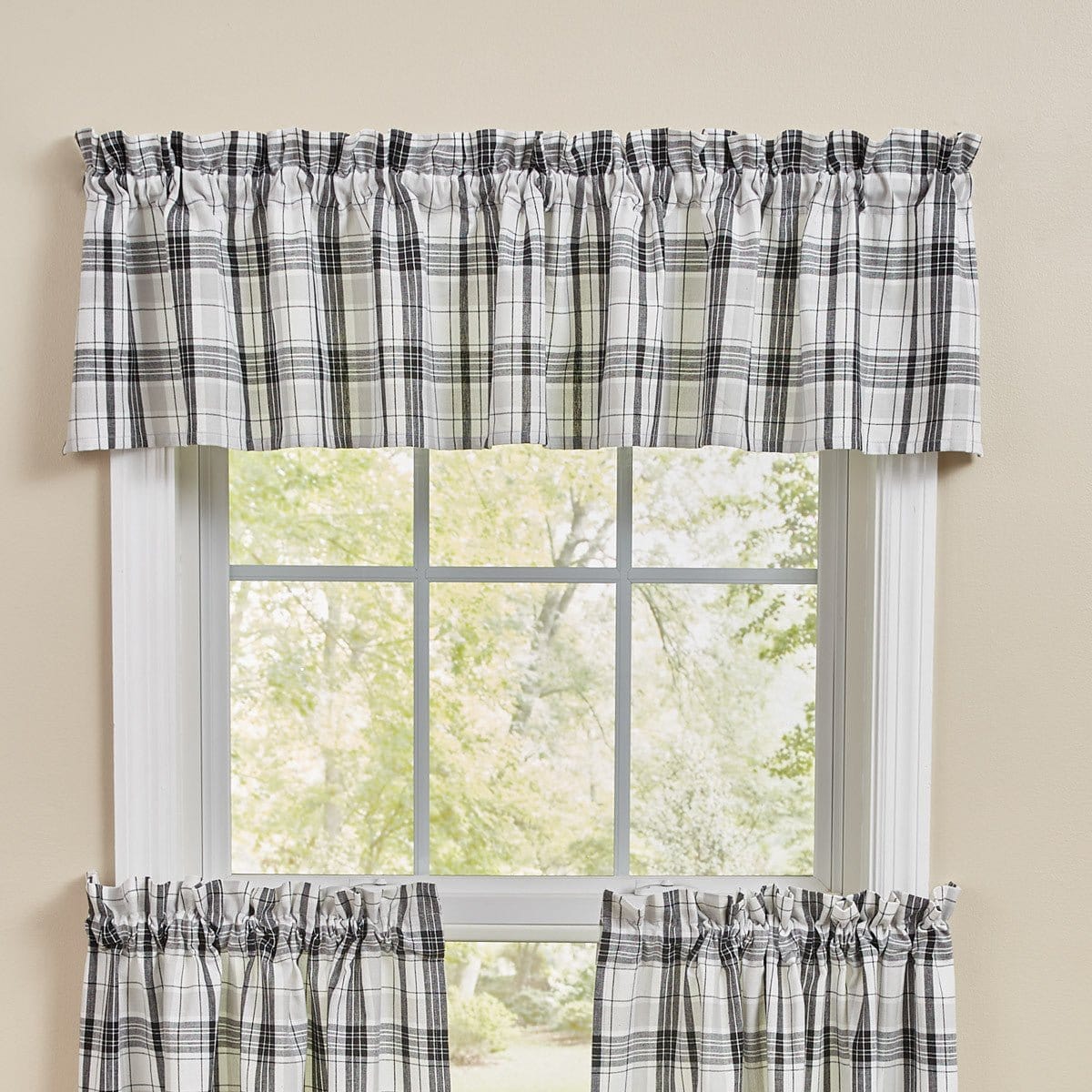 Refined Rustic Plaid Valance Unlined-Park Designs-The Village Merchant