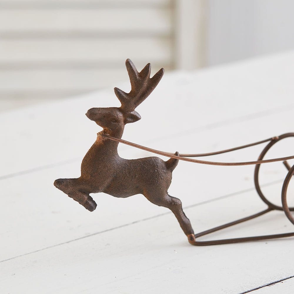 Reindeer and Sleigh Candle Holder For Votive &amp; Tealight Candles-CTW Home-The Village Merchant