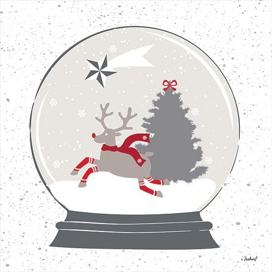Reindeer Snow Globe By Martina Pavlova Art Print - 12 X 12-Penny Lane Publishing-The Village Merchant