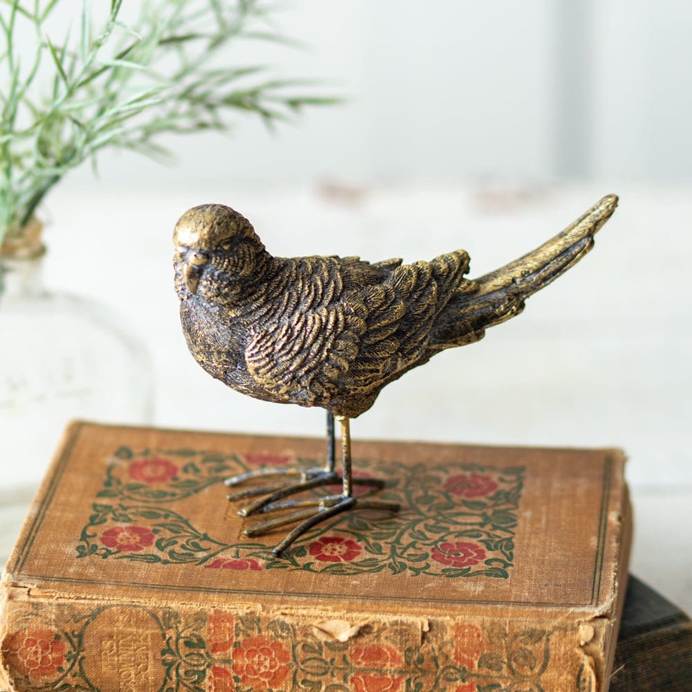 Resin Parakeet Tabletop Figurine-CTW Home-The Village Merchant