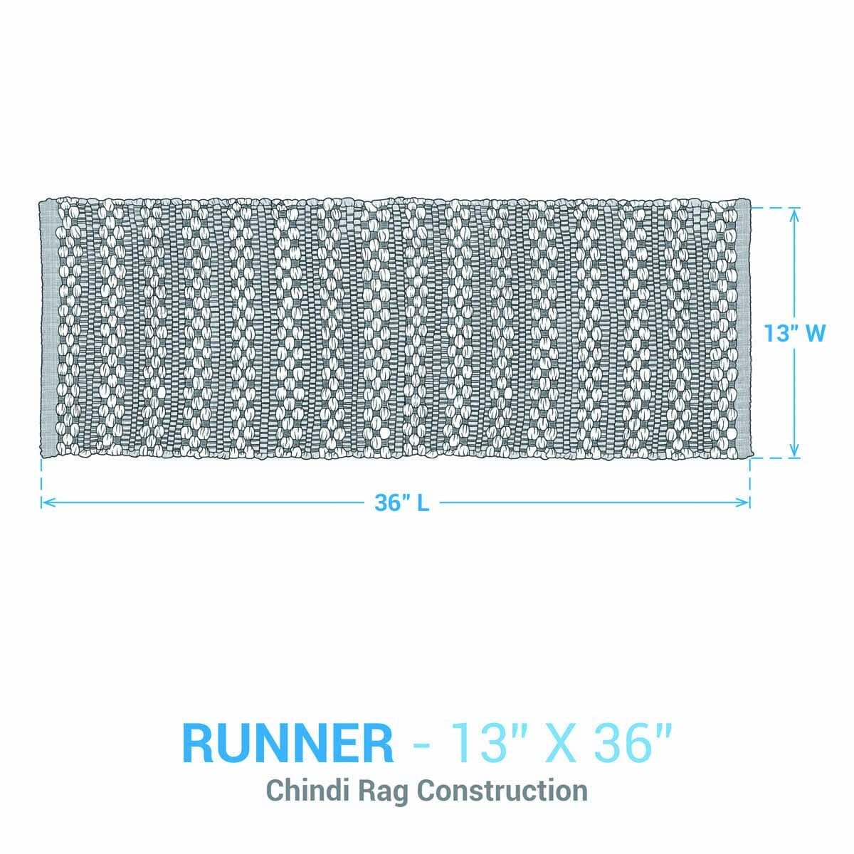 Park Designs Table Runners Ripples Chindi Table Runner 36" Long