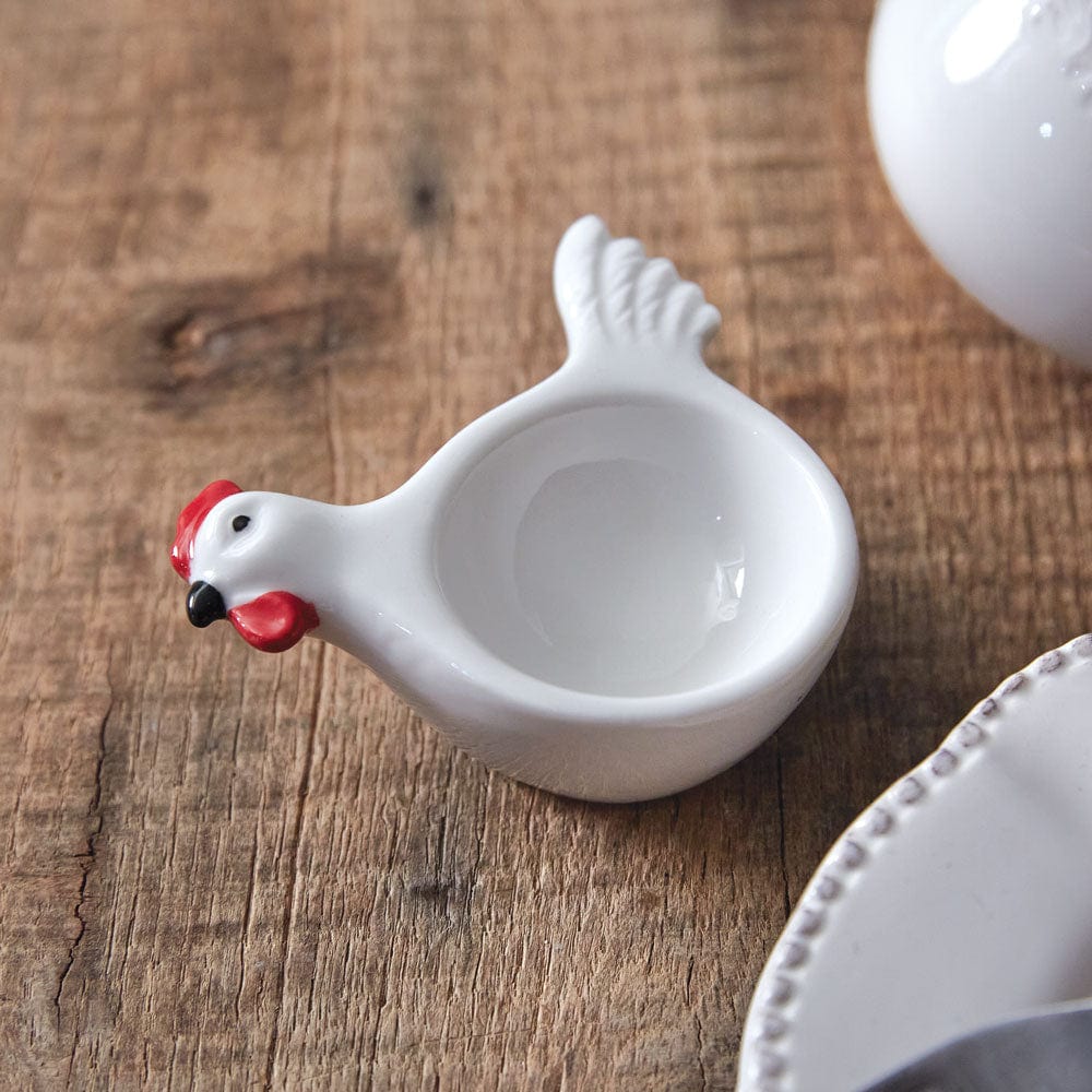 Rooster Ceramic Single Deviled Egg Cup