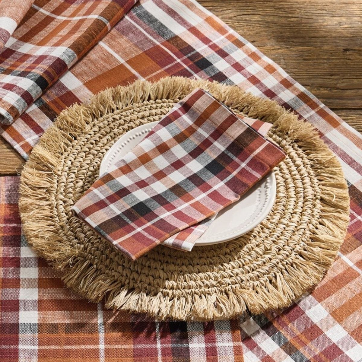 Russett Plaid Napkin Set of 2