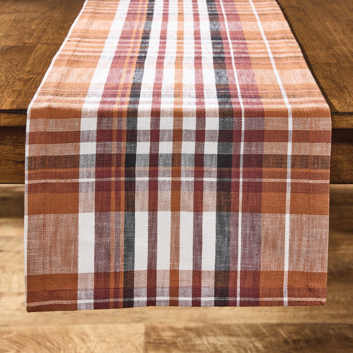 Russett Plaid Table Runner 72" Long