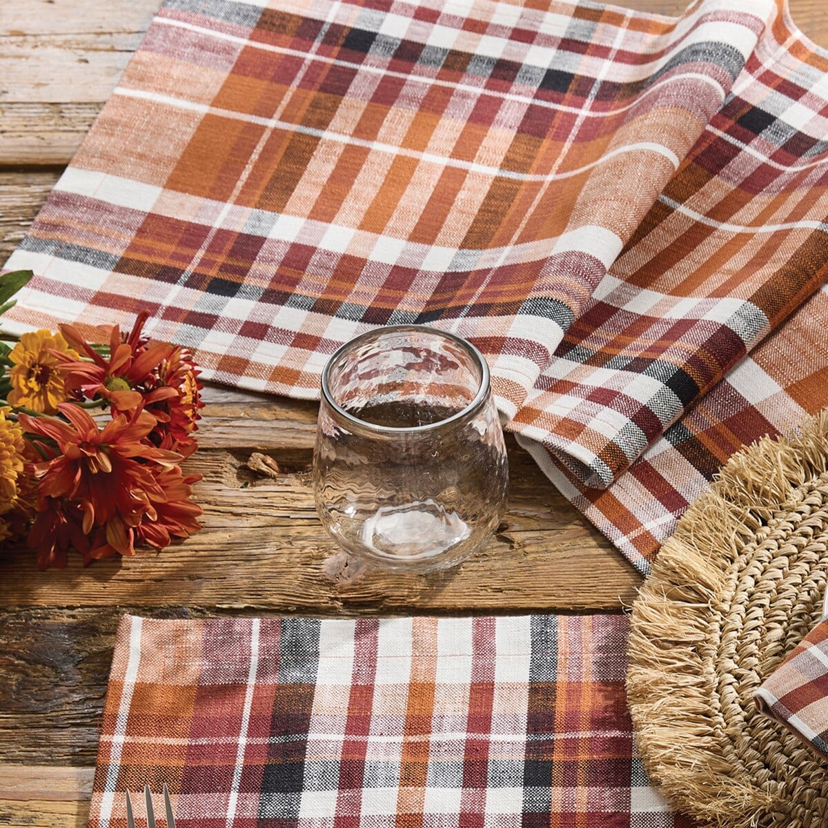Russett Plaid Table Runner 72" Long