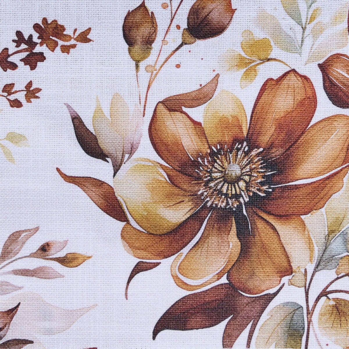 Rustic Blooms Printed Table Runner 72" Long
