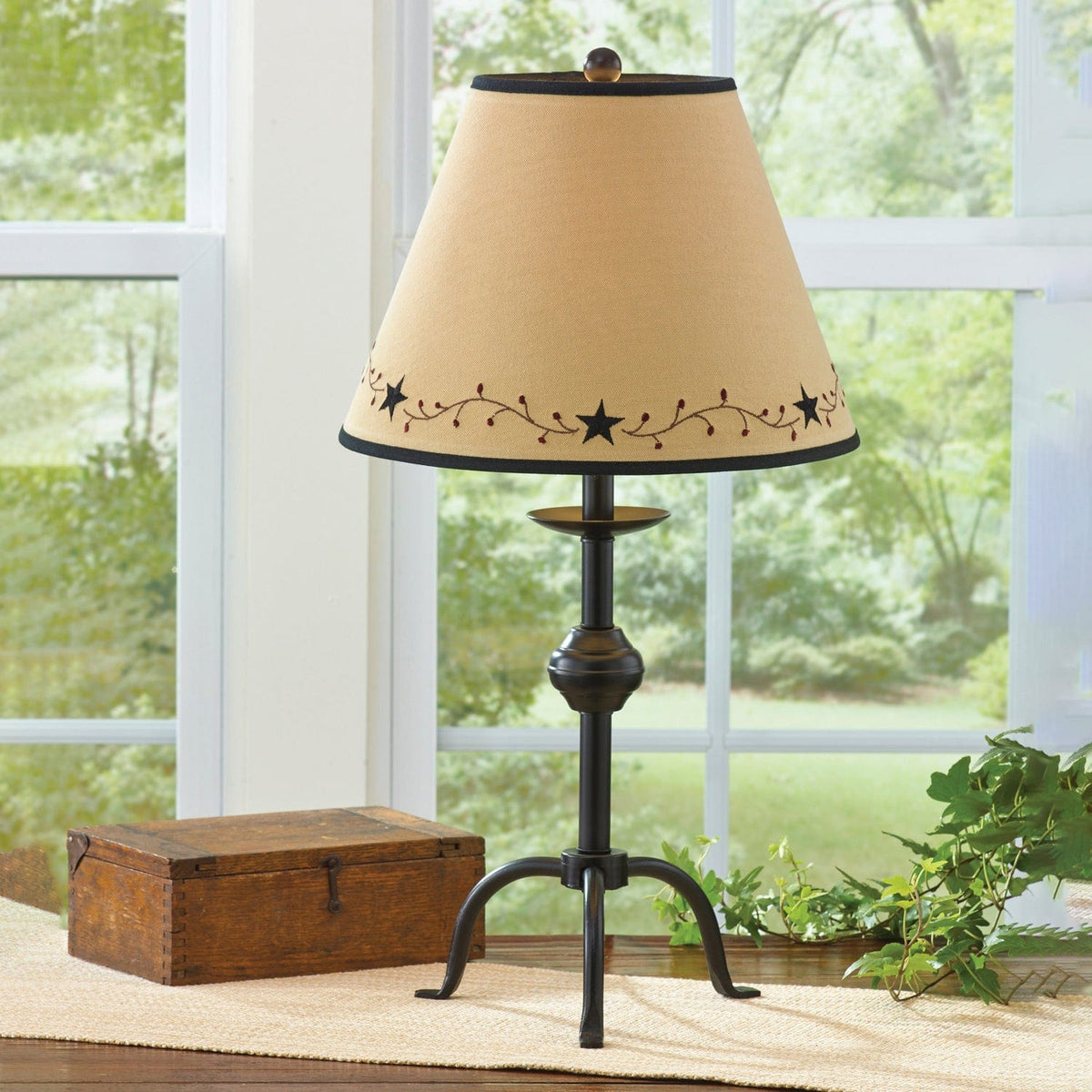 Rustic Three Leg Table Lamp