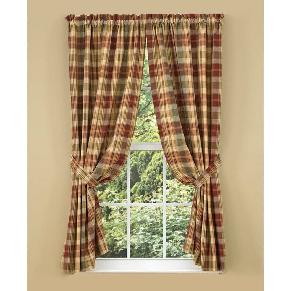 Saffron Panel Pair With Tie Backs 63" Long Lined-Park Designs-The Village Merchant