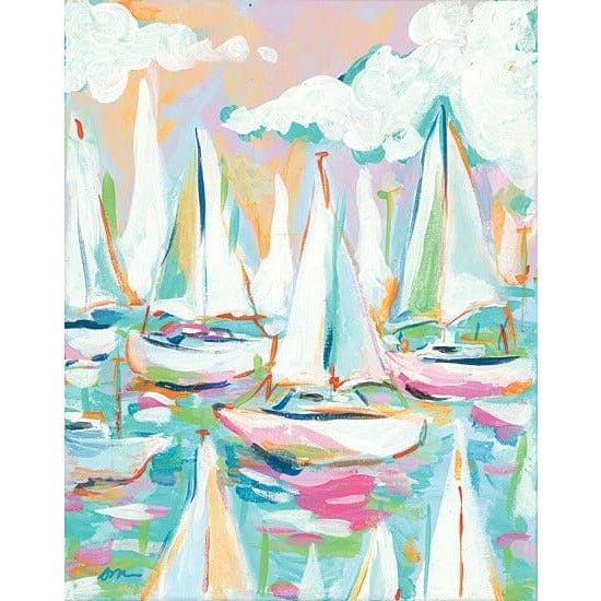 Penny Lane Publishing Sailboat Sea By Jessica Mingo Art Print - 12 X 16