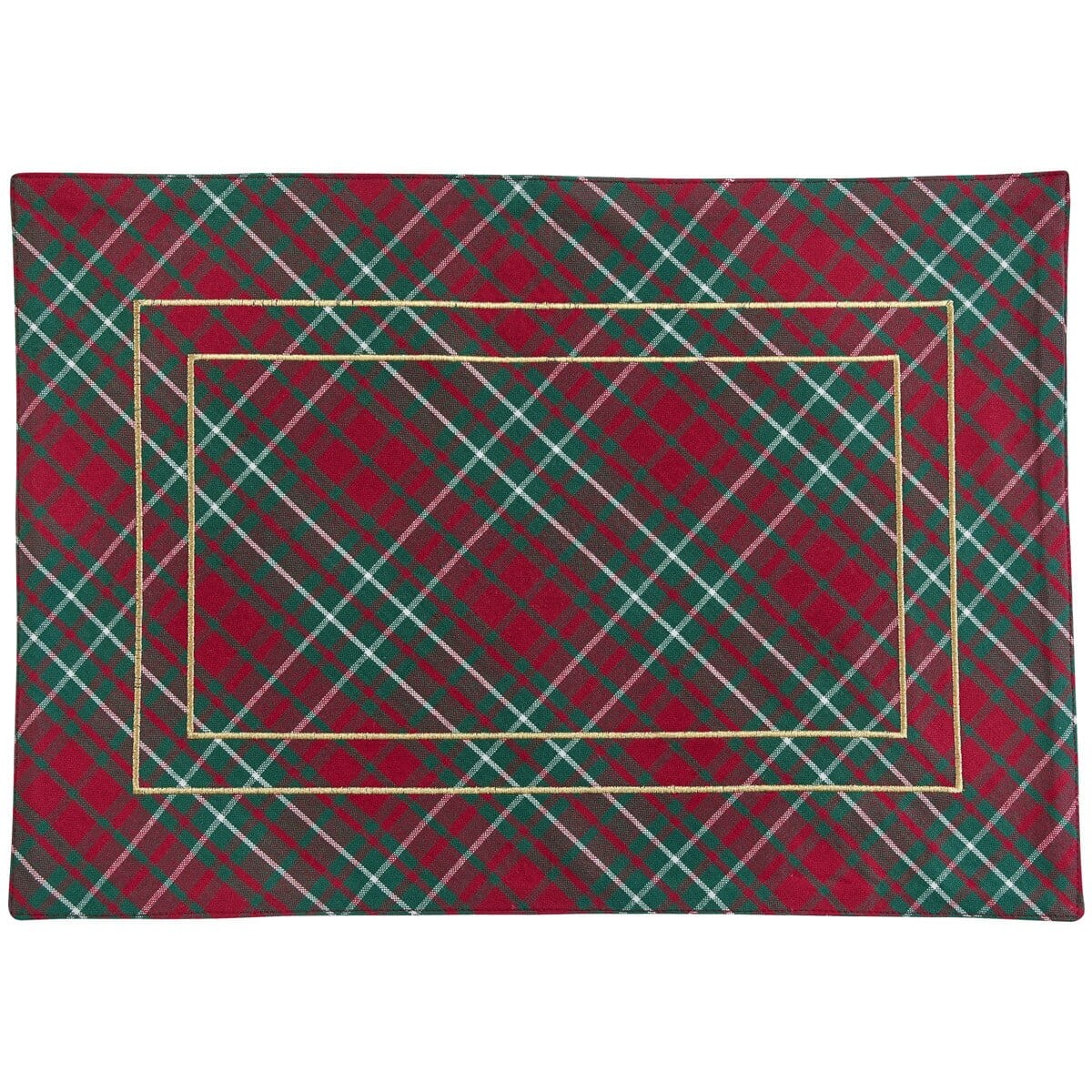Saint Nicholas Tartan Plaid Patricia Heaton Home Placemat Set of 2