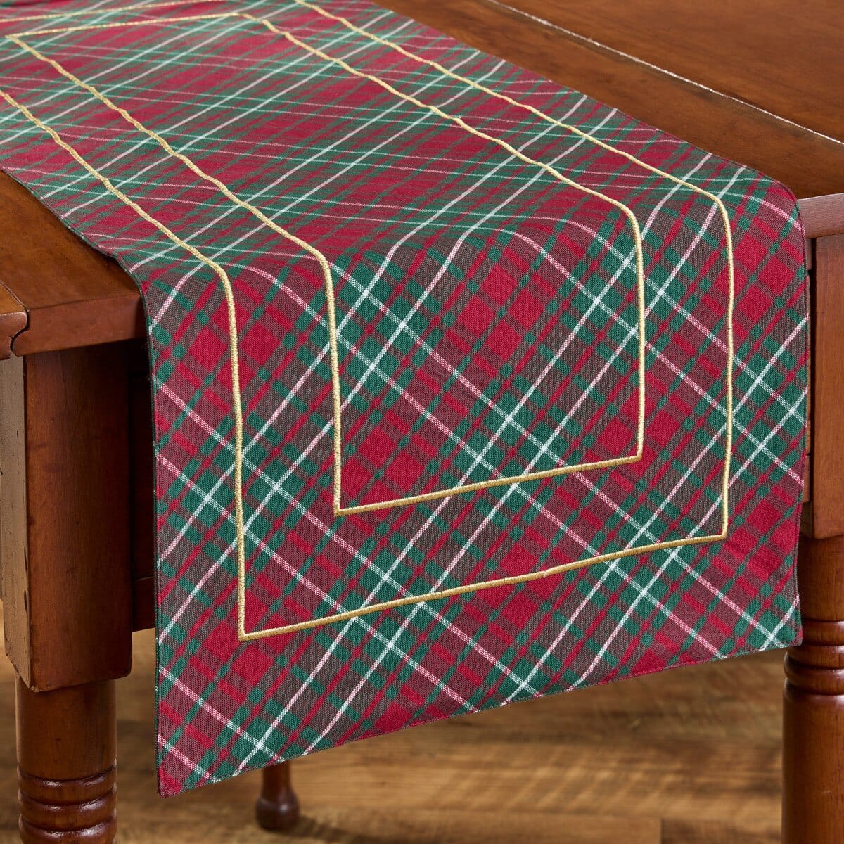 Saint Nicholas Tartan Plaid Patricia Heaton Home Table Runner 36" Long
