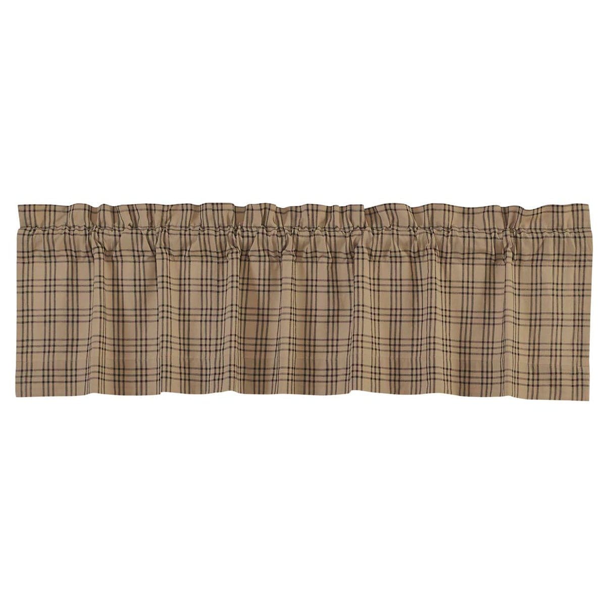 Sawyer Mill Charcoal Plaid Valance 16&quot; x 72&quot; Lined-V H C Brands-The Village Merchant