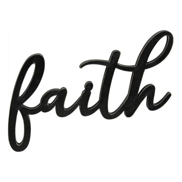 Script Lettering Faith Laser Cut Wood Sign