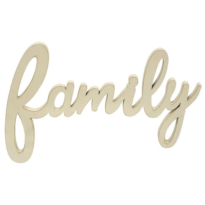 Script Lettering Family In Ivory Sign - Laser Cut Wood-Craft Wholesalers-The Village Merchant