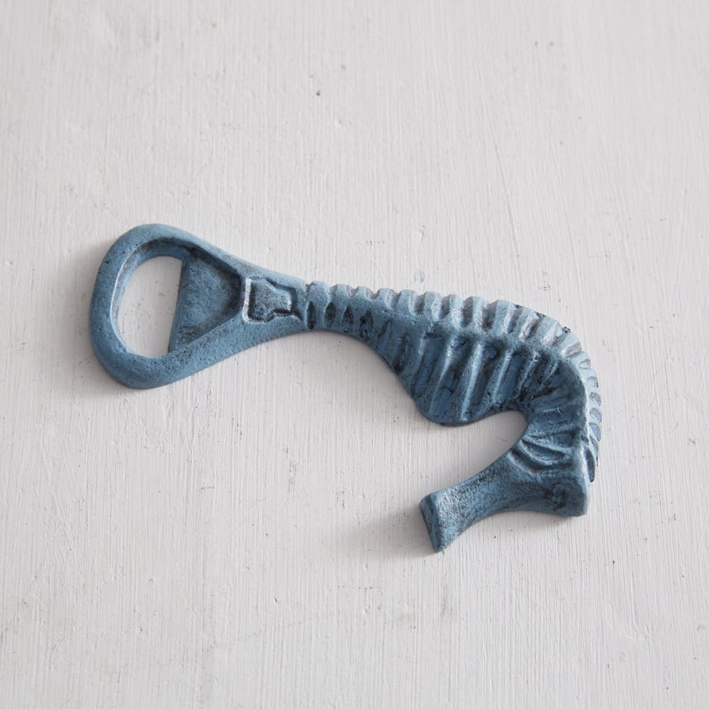 Seahorse Bottle Opener Hand Held Painted Cast Iron-CTW Home-The Village Merchant