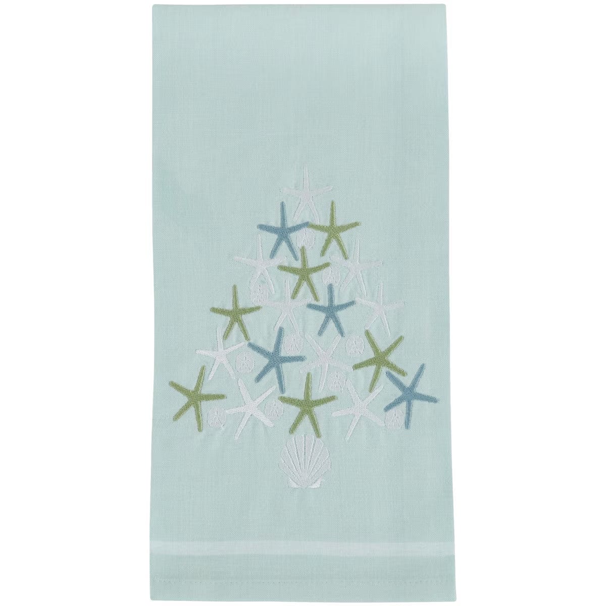 Seas And Greetings Embroidered Decorative Towel