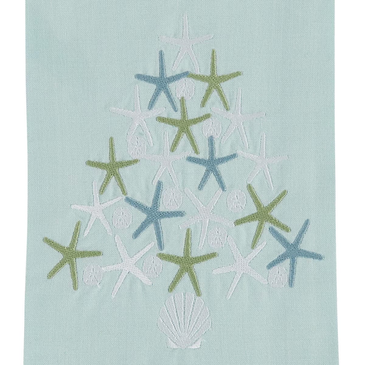 Seas And Greetings Embroidered Decorative Towel